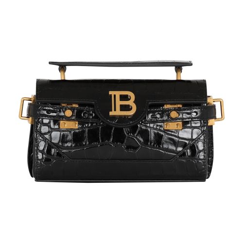 Balmain B-Buzz 19 bag in crocodile effect leather