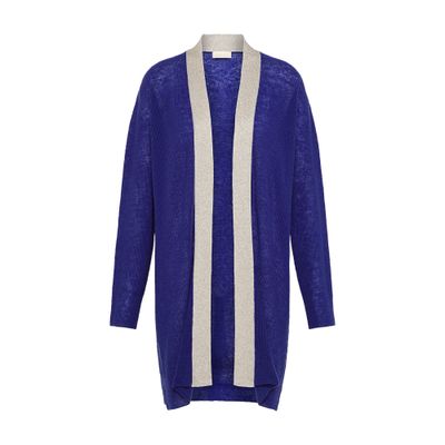  Flossy cardigan ribbed with lurex details