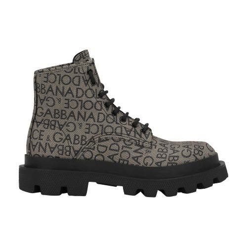 Dolce & Gabbana Coated jacquard ankle boots