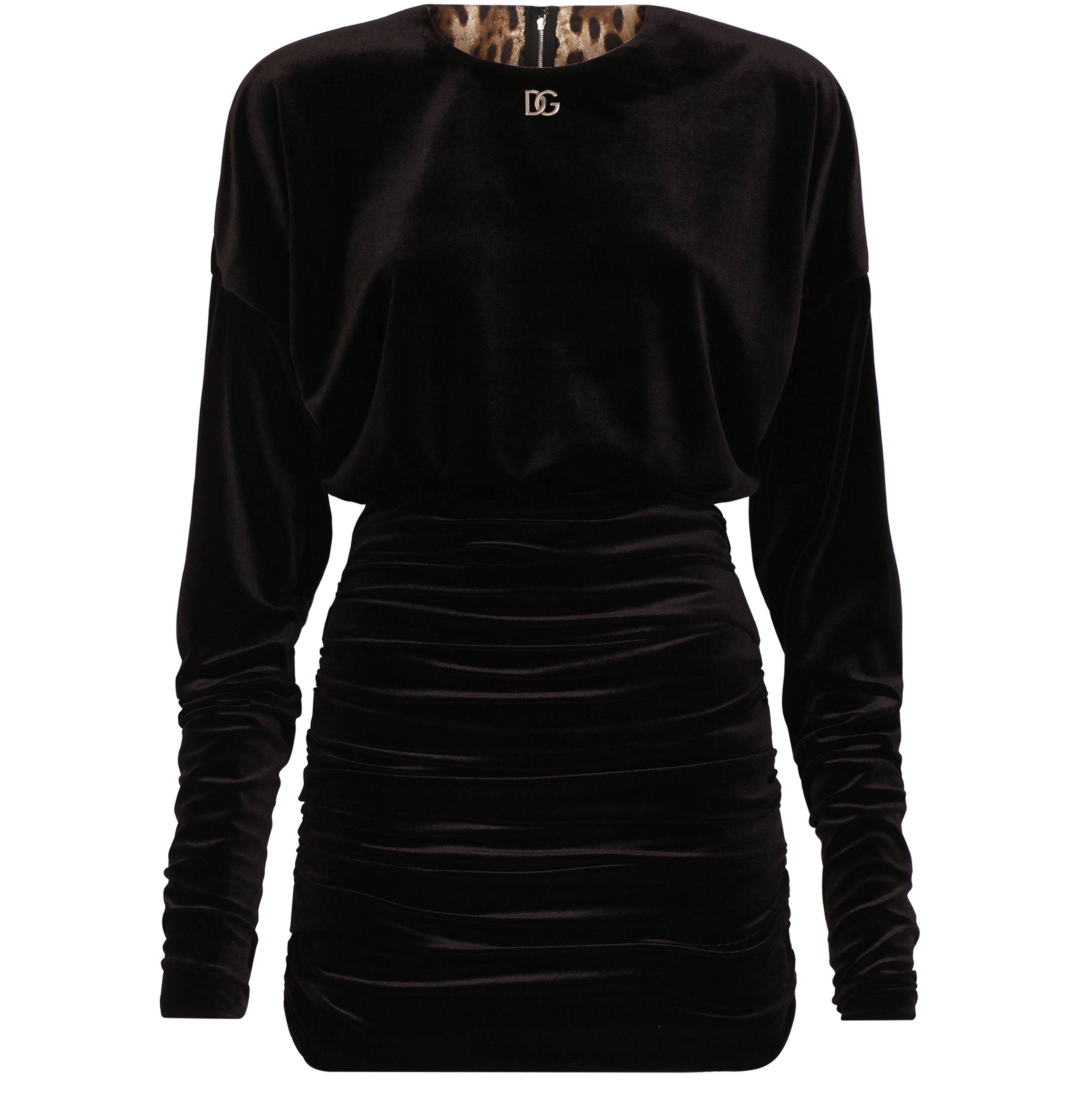 Dolce & Gabbana Short draped velvet dress