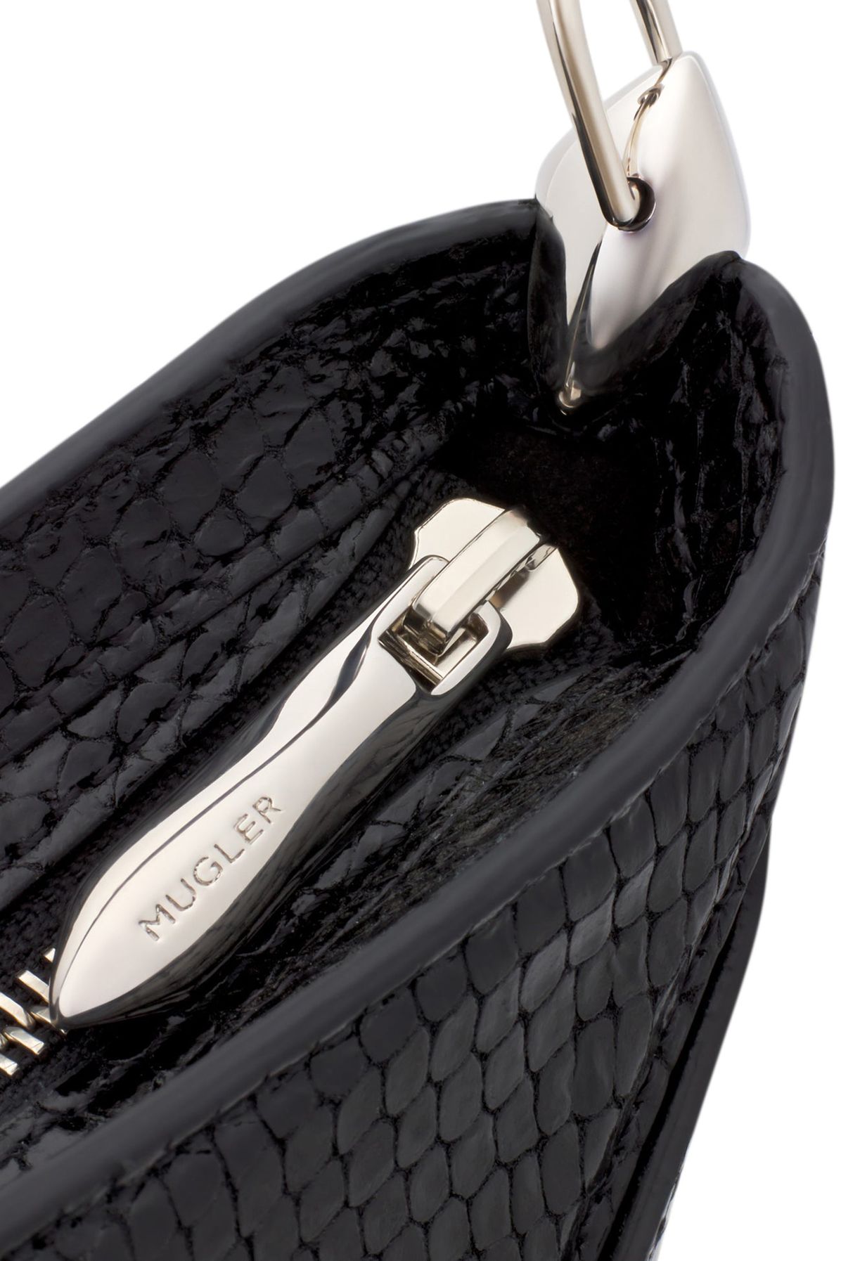 Mugler Spiral-embossed, worn-on-the-shoulder bag