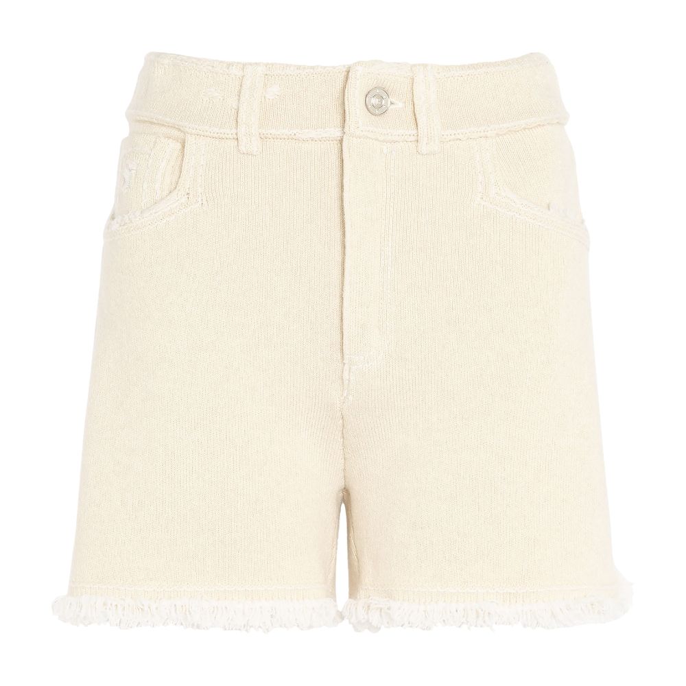 Barrie Denim fringed cashmere and cotton shorts