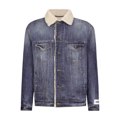 Dolce & Gabbana Denim and shearling jacket