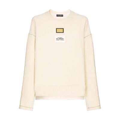 Dolce & Gabbana Re-Edition label patchwork jersey sweatshirt