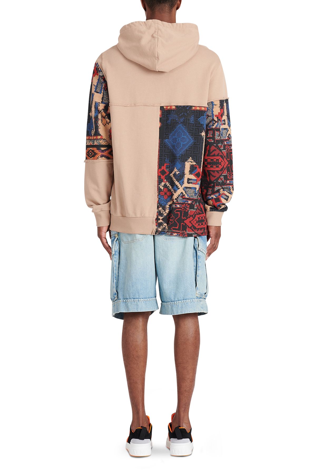 Balmain Cotton sweatshirt with patchwork print