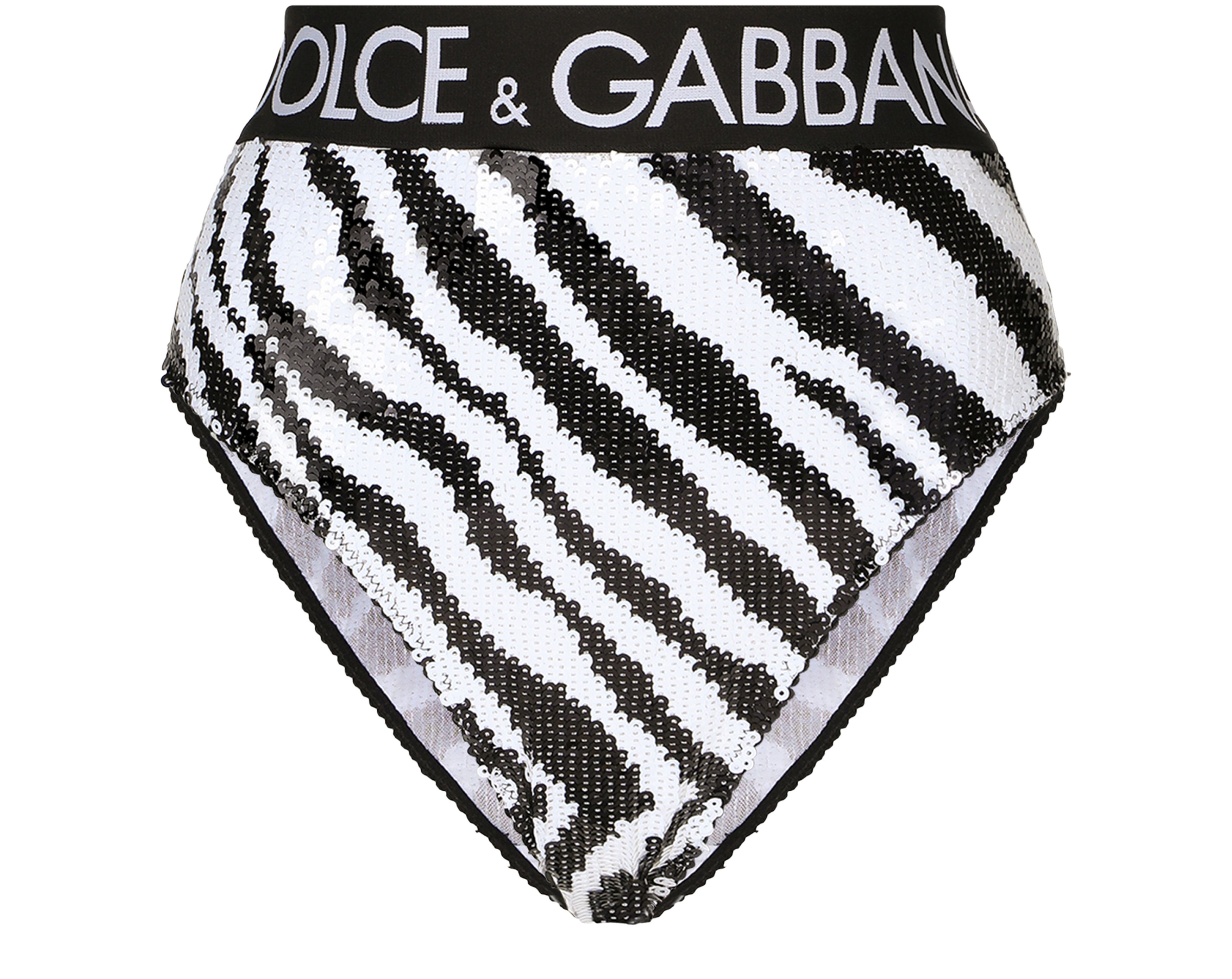 Dolce & Gabbana Sequined zebra embroidery panties