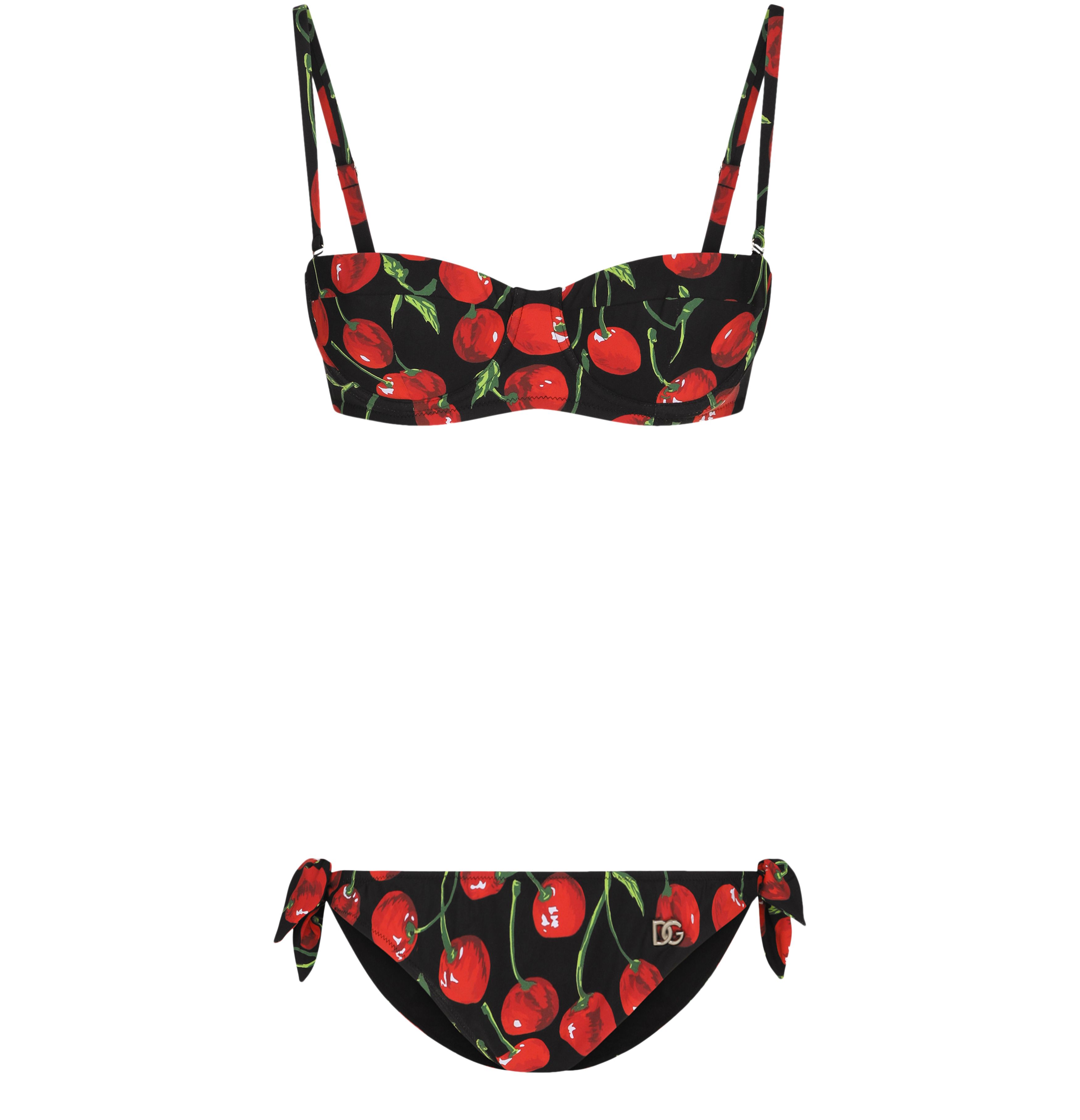 Dolce & Gabbana Cherry-print balconette bikini