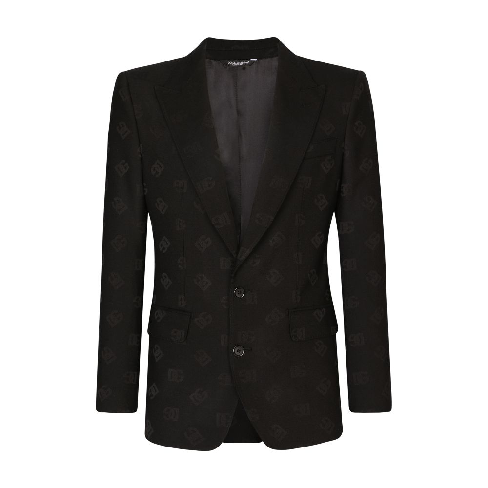 Dolce & Gabbana Single-breasted jacquard Sicilia-fit jacket with DG Monogram design