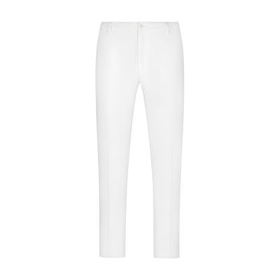 Dolce & Gabbana Stretch cotton pants with patch