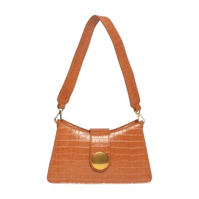 Elleme Buckle shoulder croco print bag