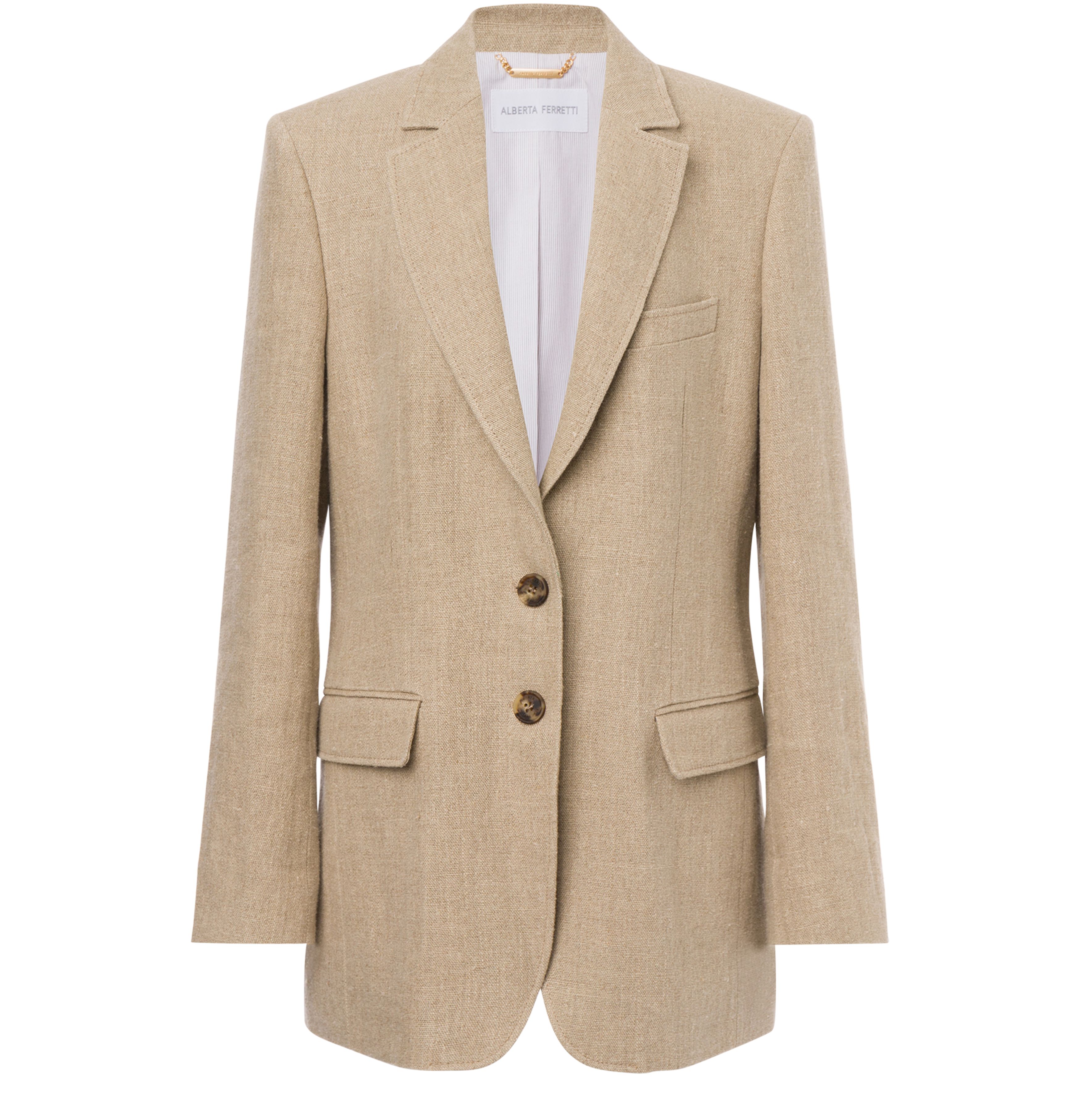 Alberta Ferretti Single-breasted jacket in basketweave