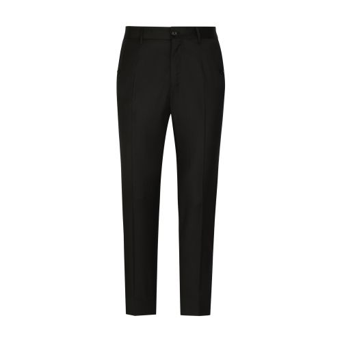 Dolce & Gabbana Stretch wool pants with side bands