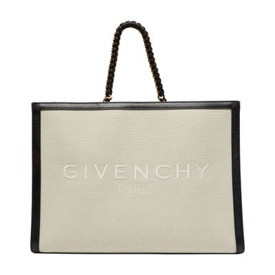 Givenchy Medium G Tote shopping bag in canvas and leather