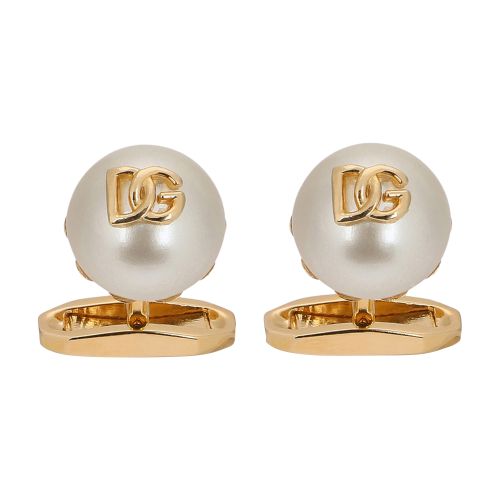 Dolce & Gabbana Cufflinks with pearl and DG logo