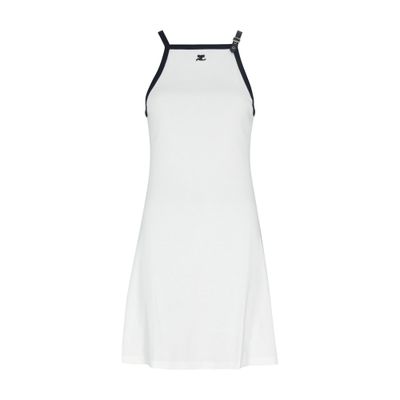 Courrèges Buckle contrast dress