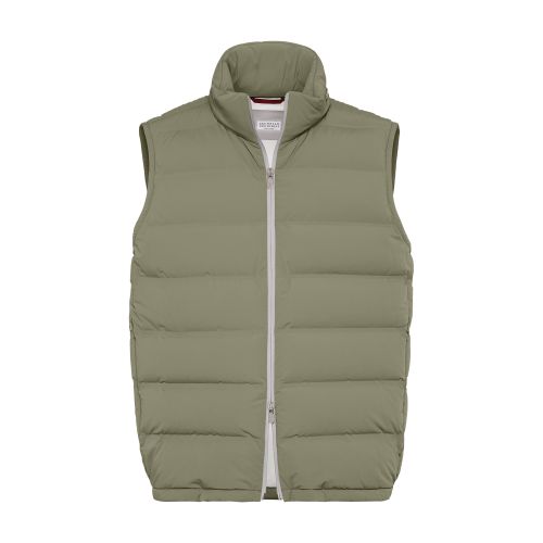 Brunello Cucinelli Heat-welded sleeveless puffer jacket