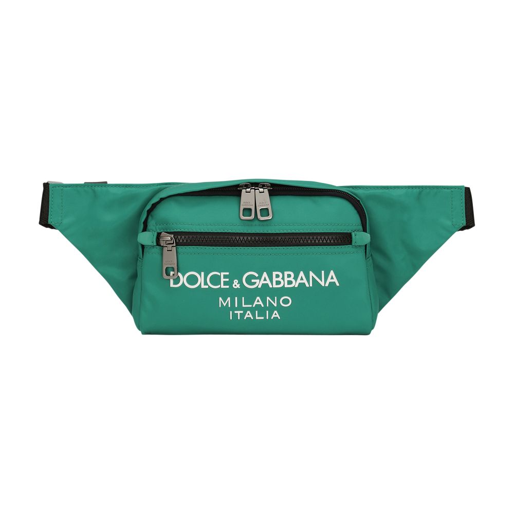 Dolce & Gabbana Small belt bag with rubberized logo