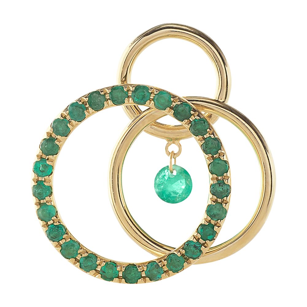 Persée Single earring Tourbillon emerald