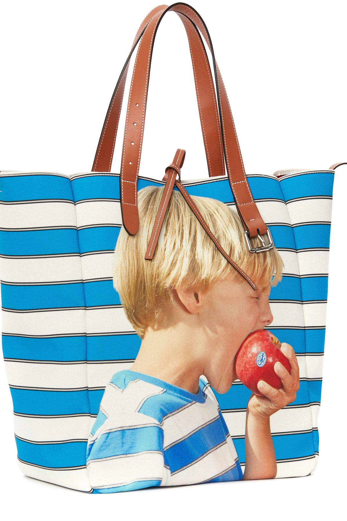  Belt Tote Bag With Boy With Apple Motif