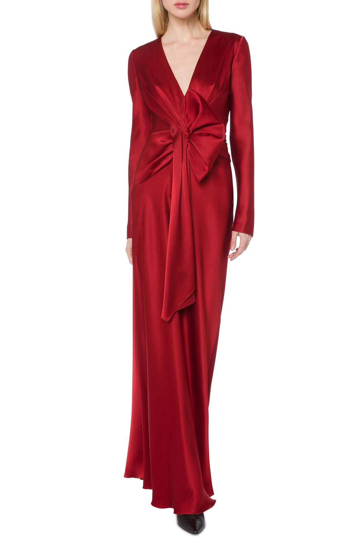 Alberta Ferretti Satin dress with draping