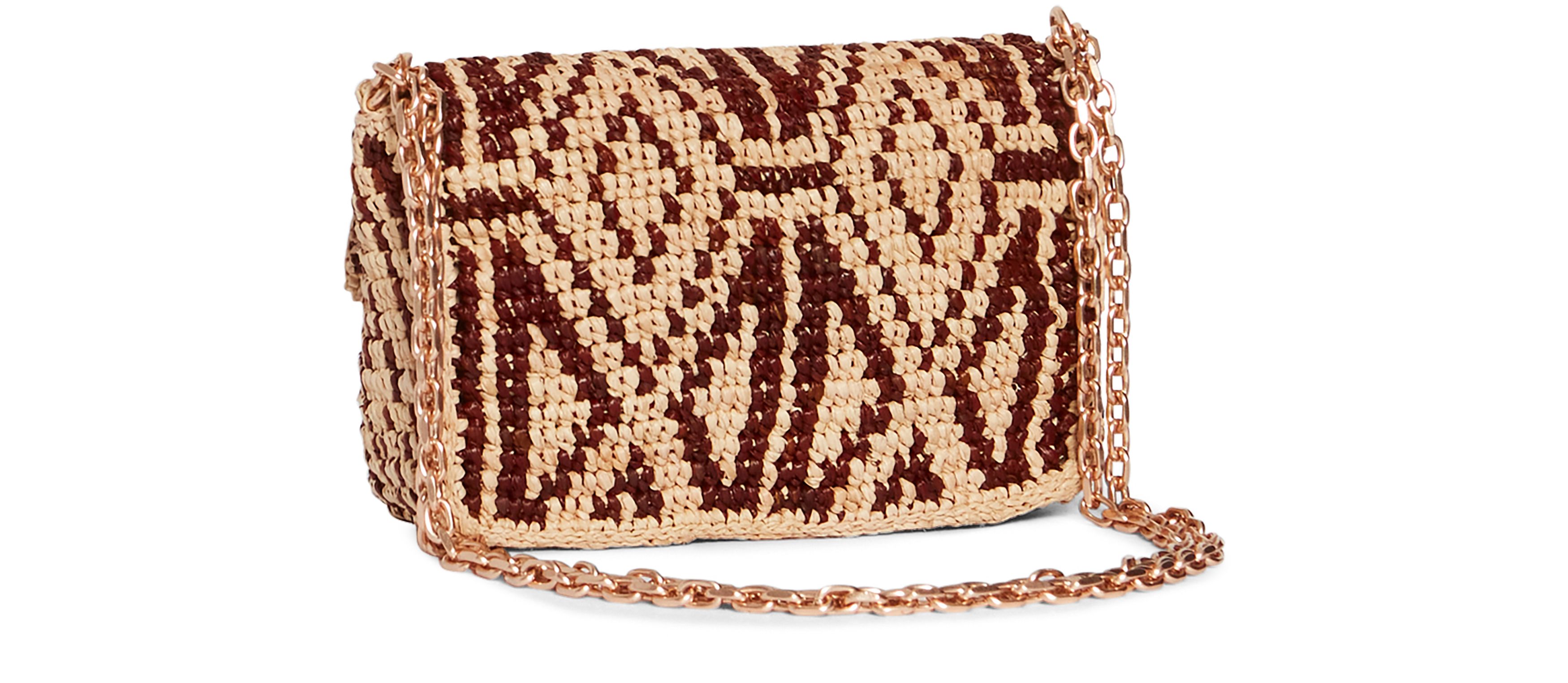  Raffia nano Moon bag