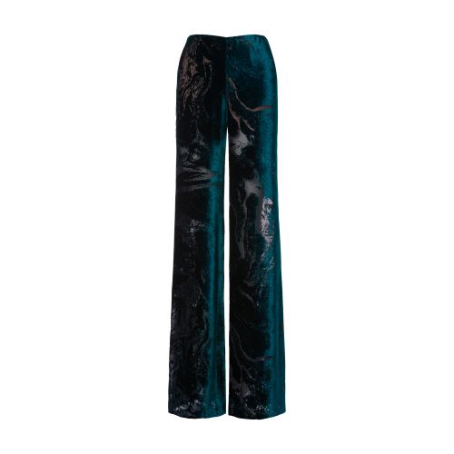 Alberta Ferretti Devoré velvet trousers