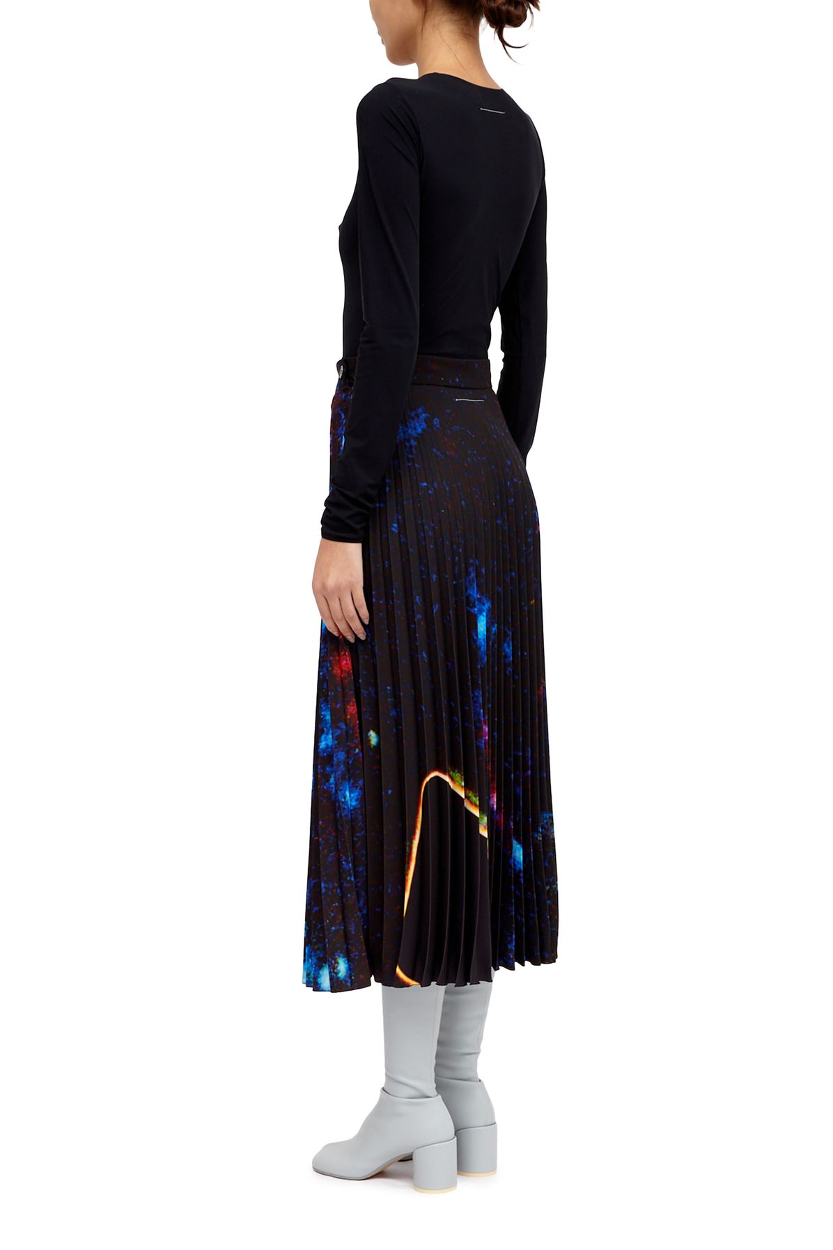 MM6 Maison Margiela Printed plisse skirt