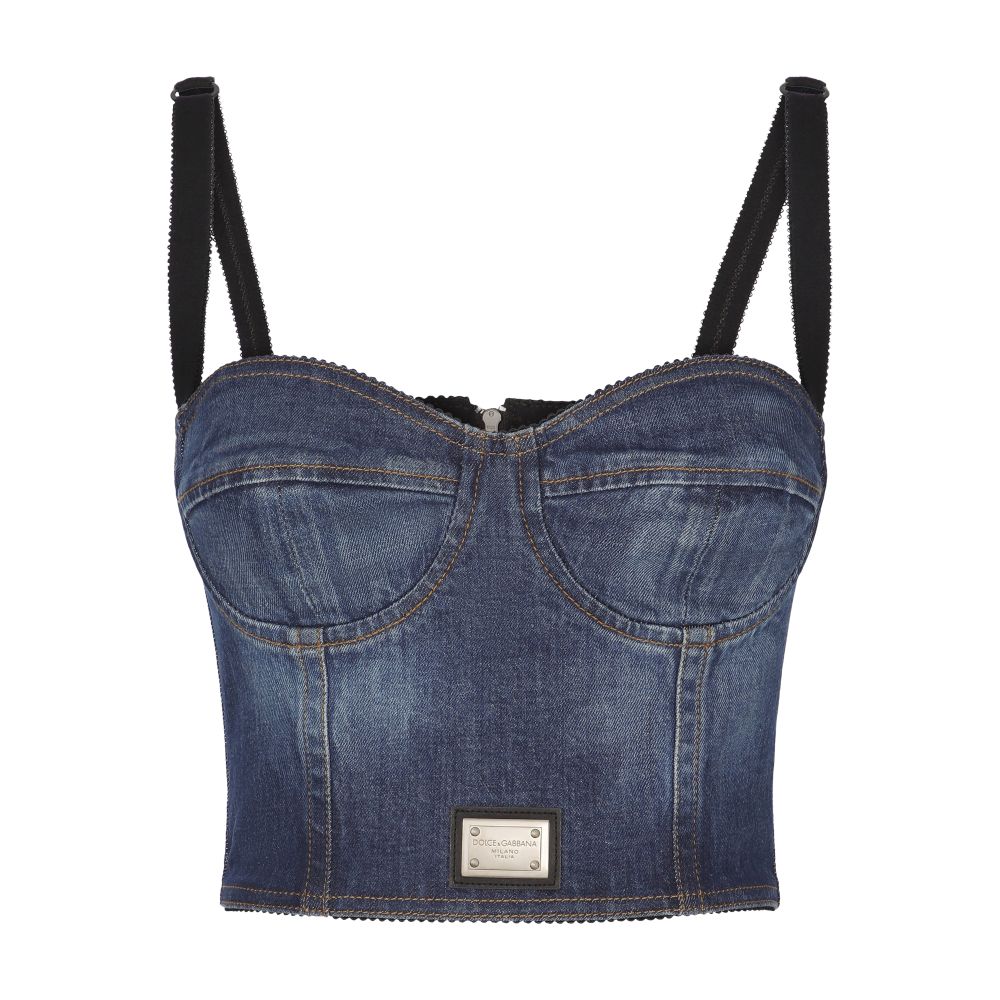 Dolce & Gabbana Denim corset top