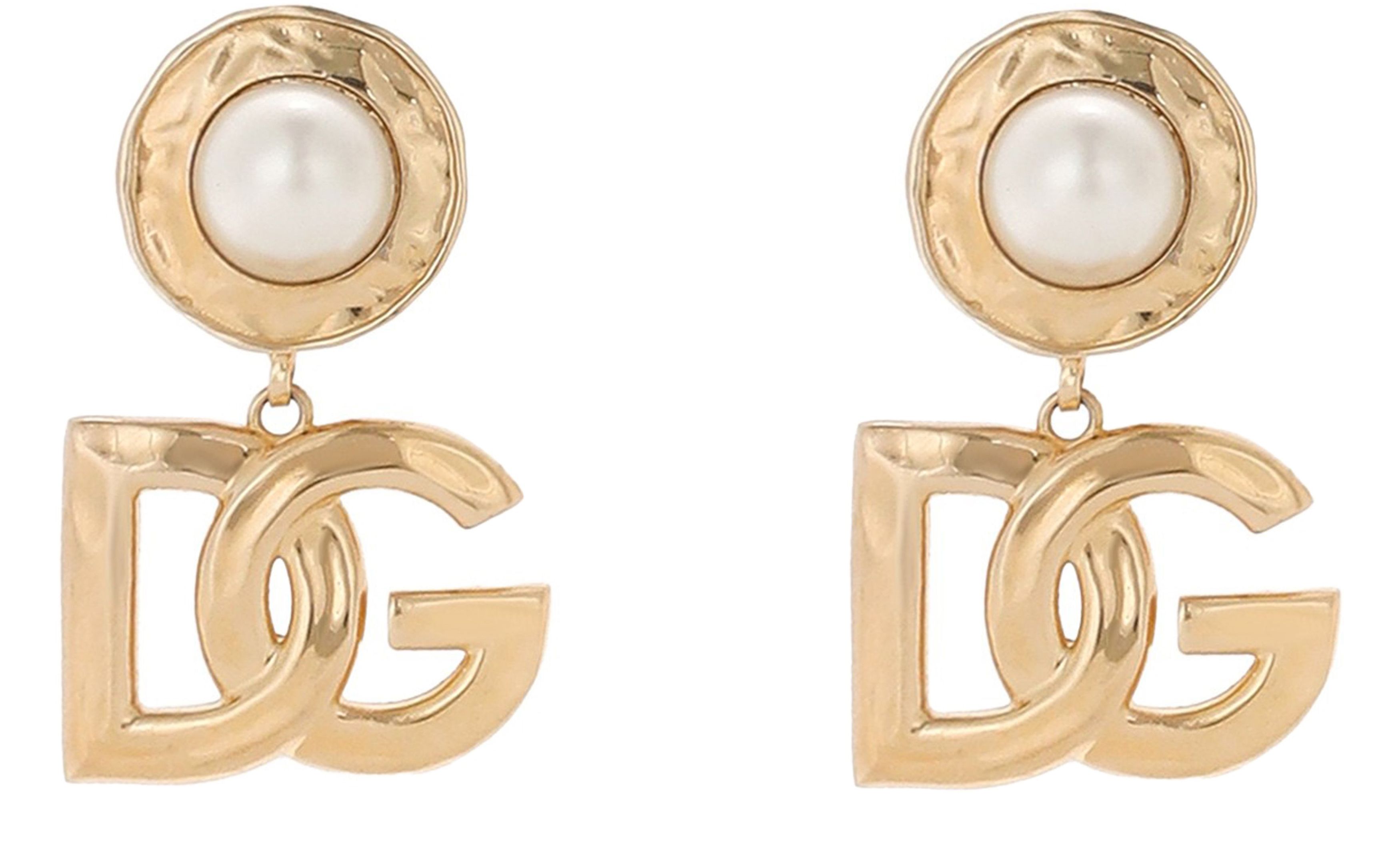 Dolce & Gabbana Drop earrings with cabochon and DG logo