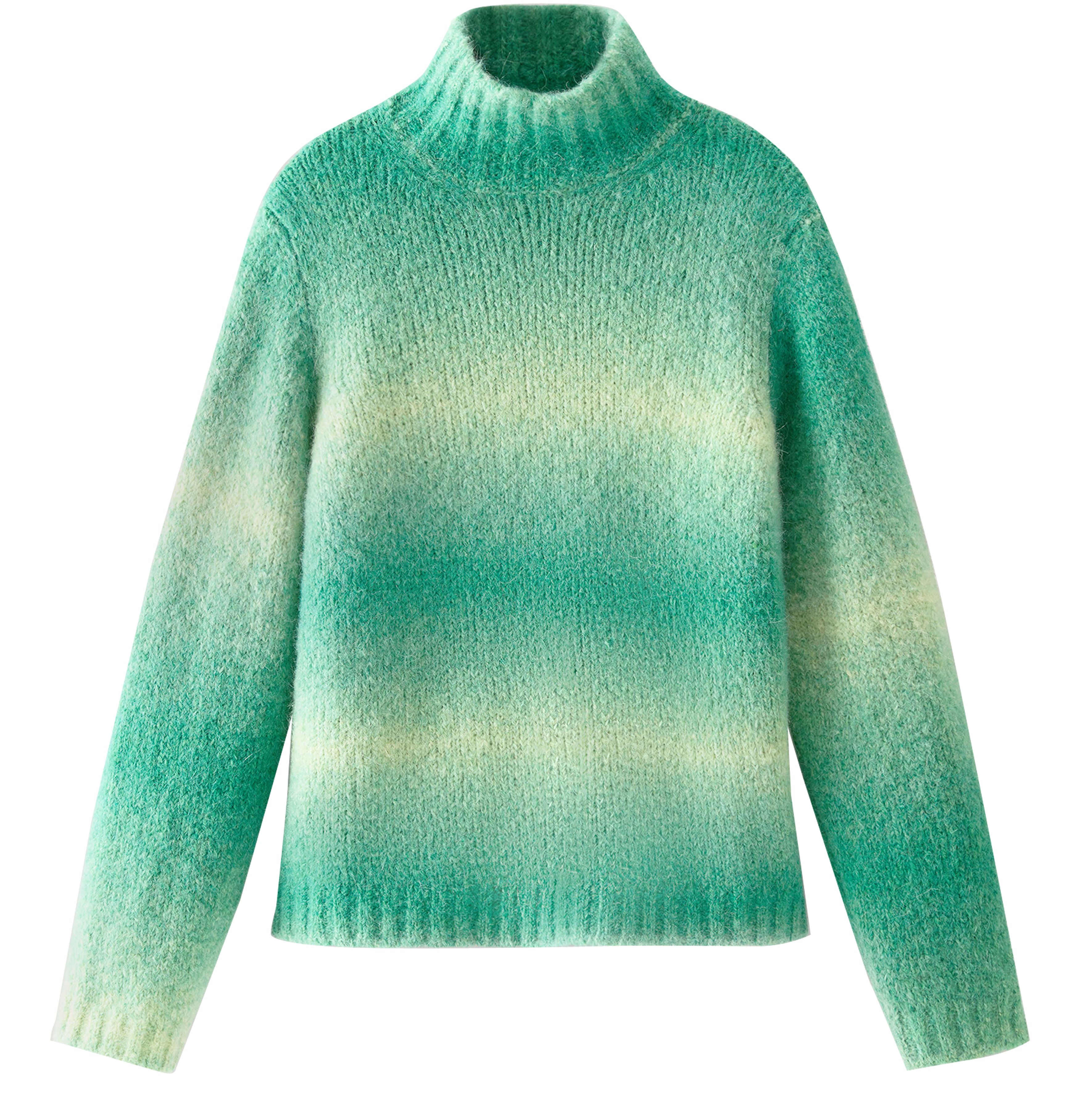 Woolrich Turtleneck Sweater in Alpaca Blend with Dégradé Effect