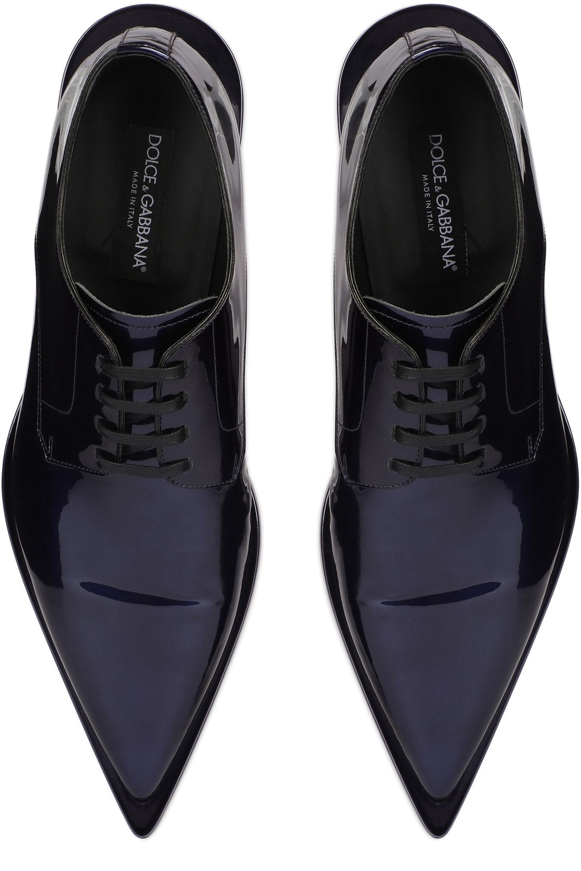 Dolce & Gabbana Metallic patent leather Derby shoes