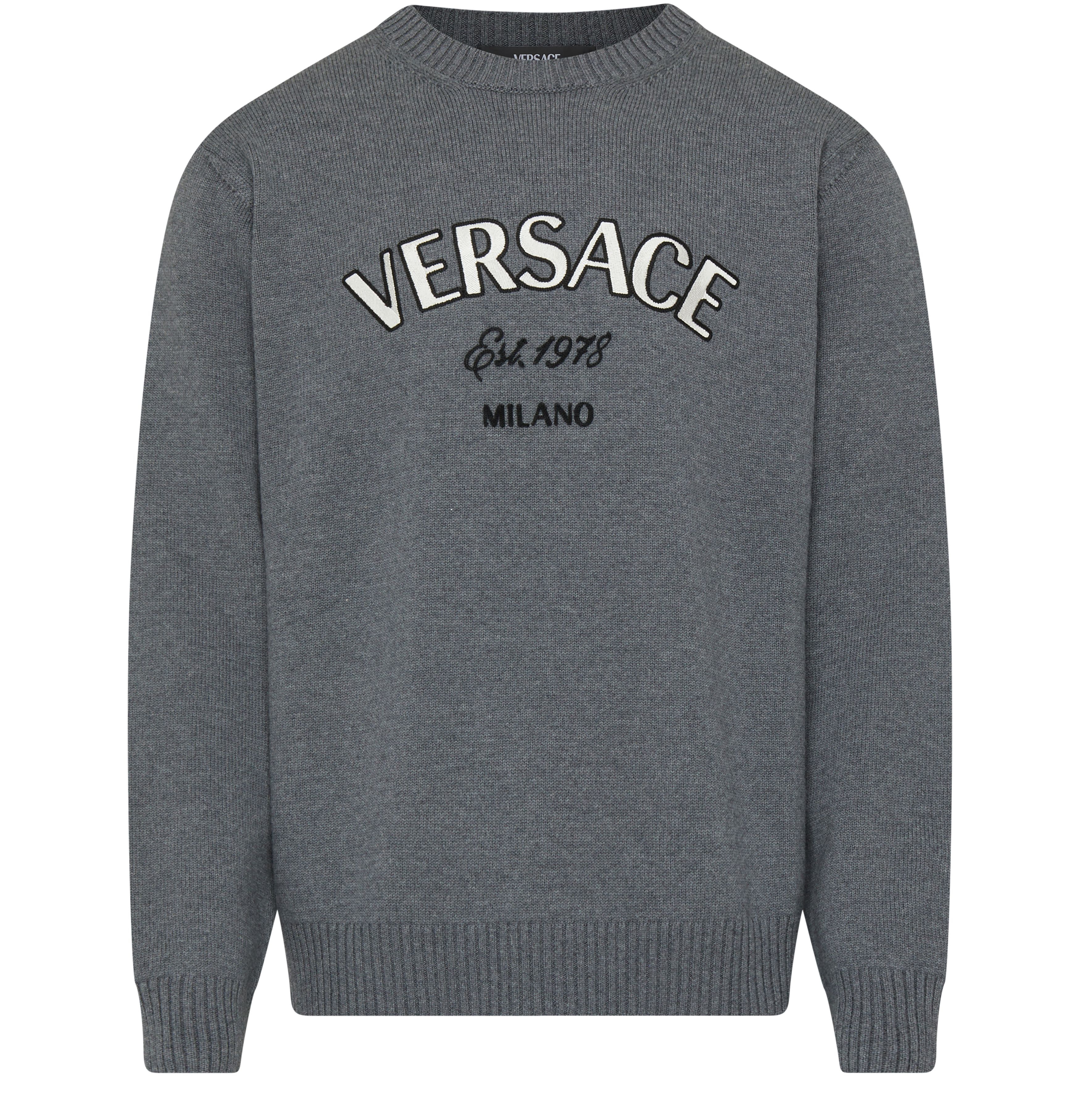 Versace Versace embroidery knit sweater