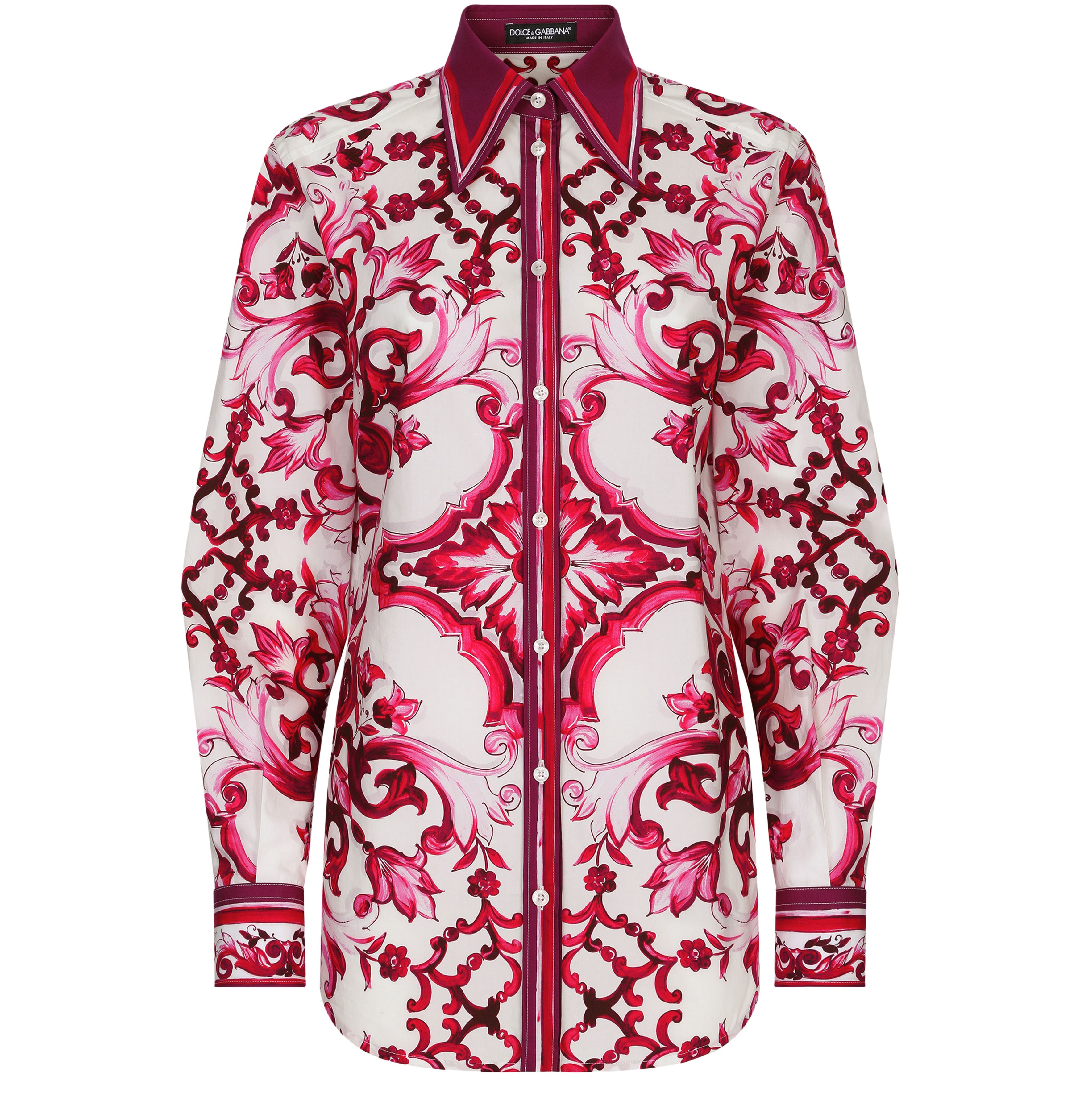 Dolce & Gabbana Majolica-print poplin shirt