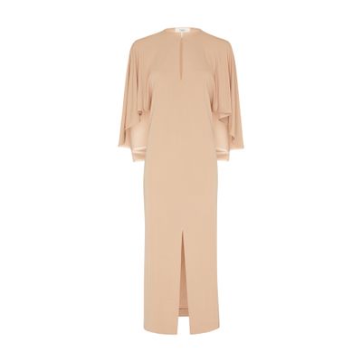 Chloé Crêpe jersey cape maxi dress