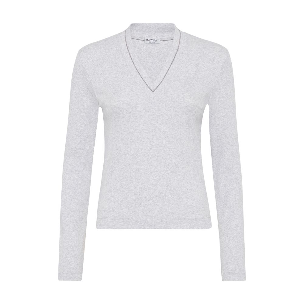 Brunello Cucinelli Ribbed jersey T-shirt