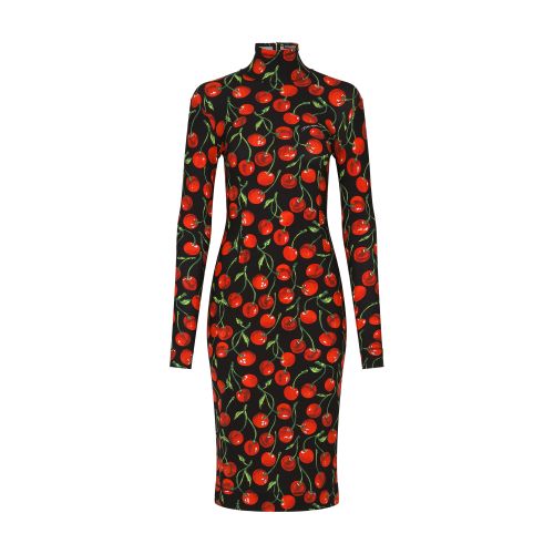 Dolce & Gabbana Long-sleeved jersey midi dress