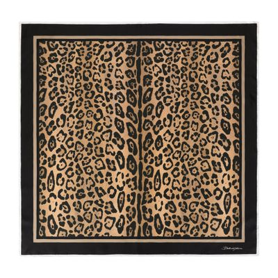 Dolce & Gabbana Leopard-print twill scarf (90 x 90)