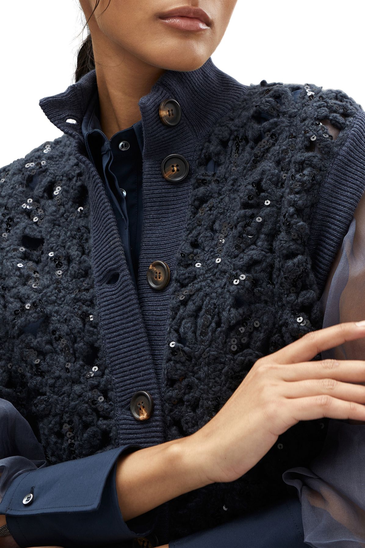 Brunello Cucinelli Dazzling Embroidery vest