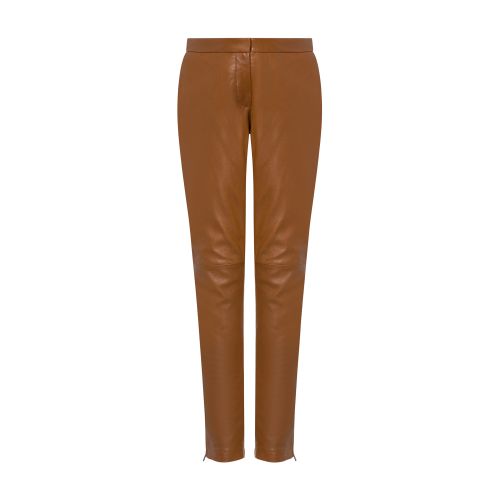 Alberta Ferretti Nappa leather cigarette trousers