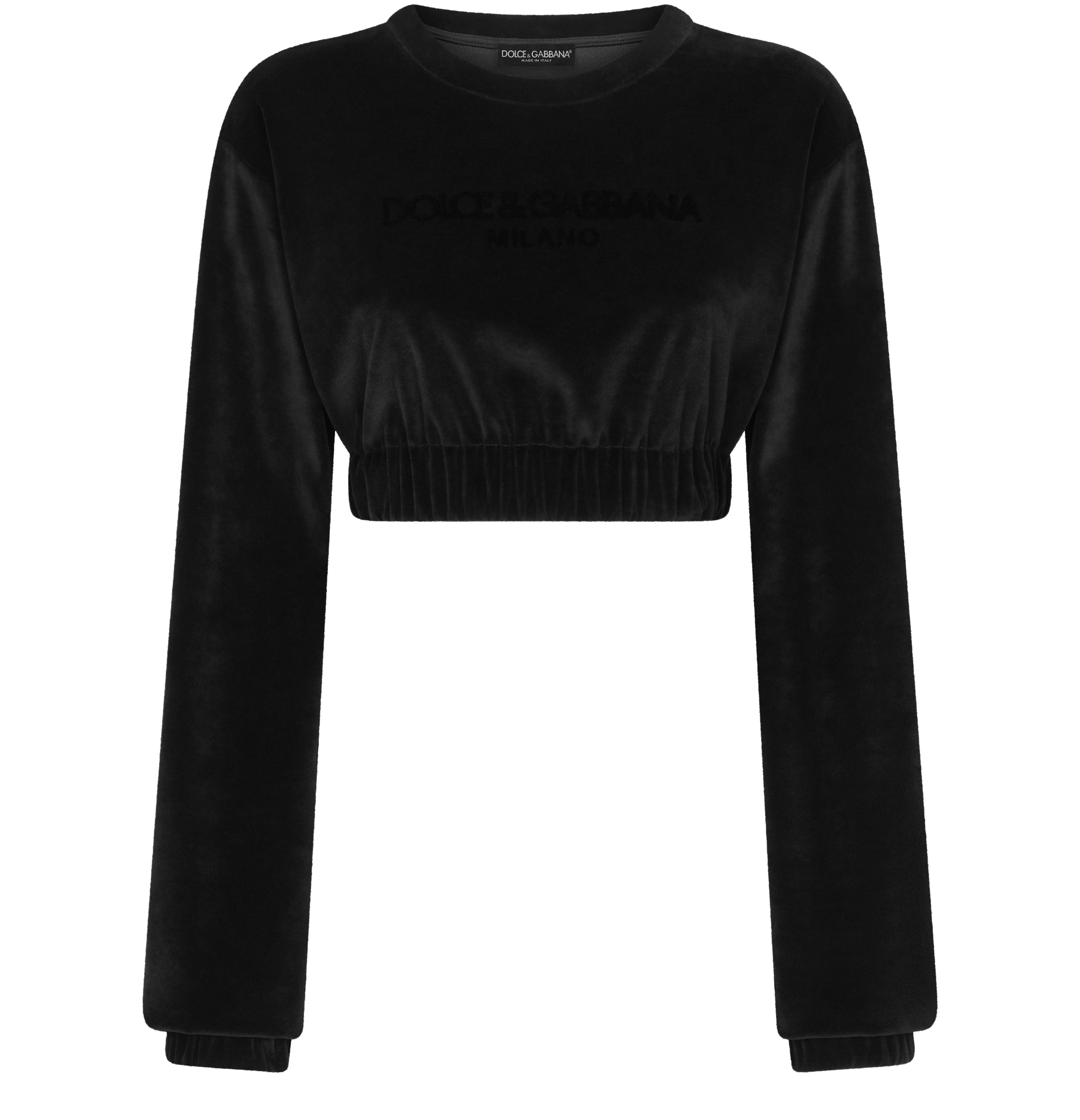 Dolce & Gabbana Cropped sweatshirt with embroidery