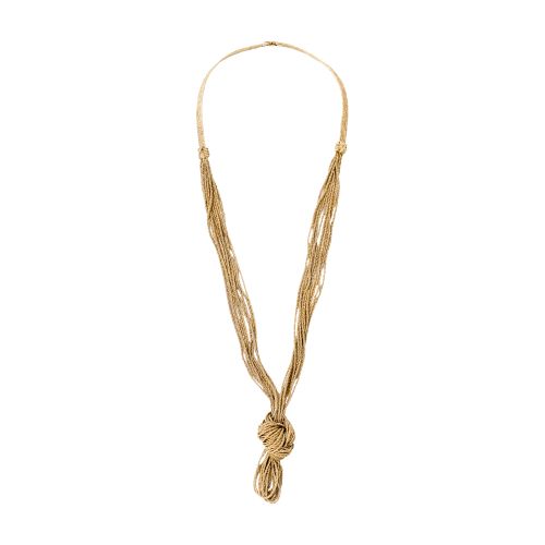  Miki knotted long necklace