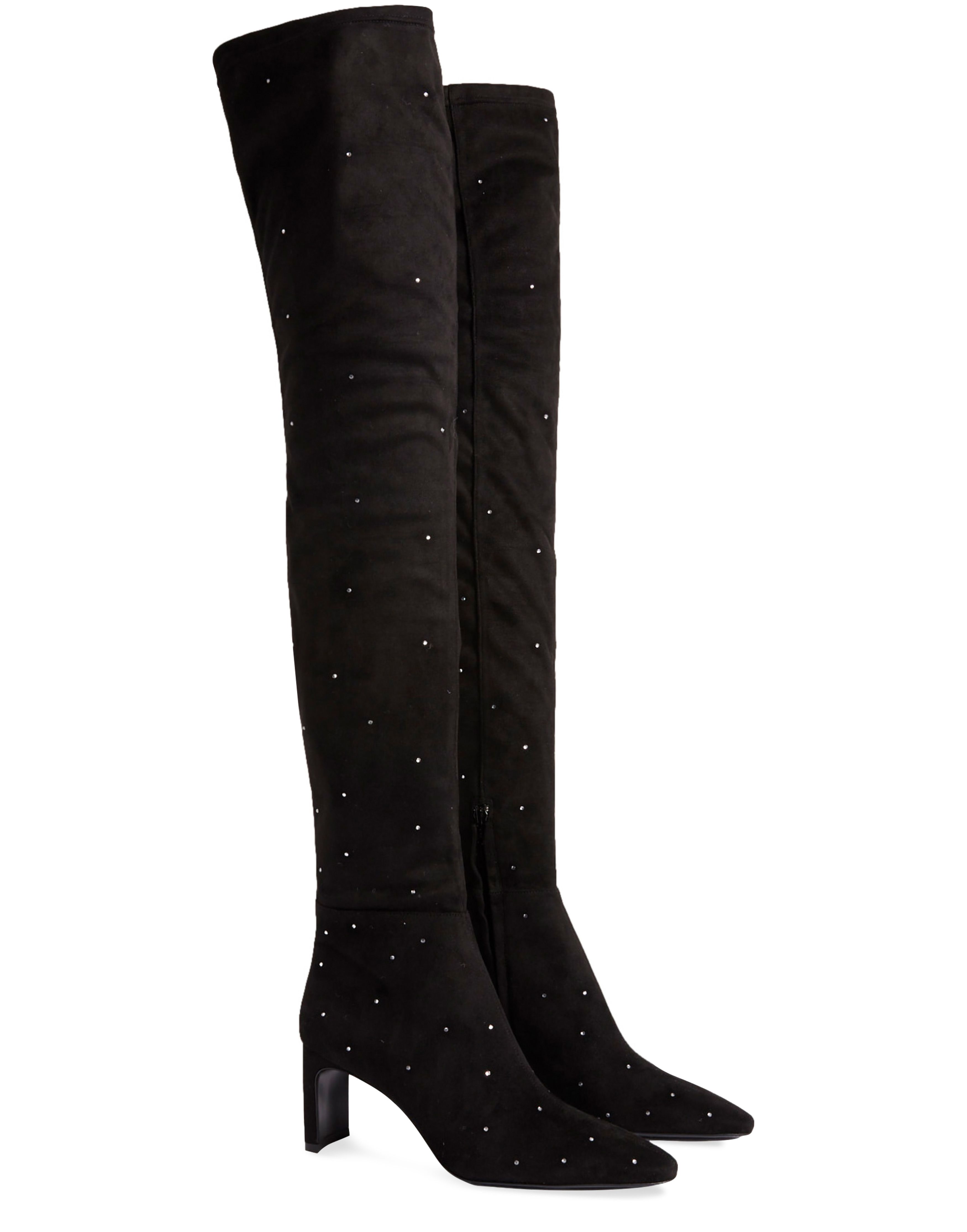  Over-the-knee boots rhinestones