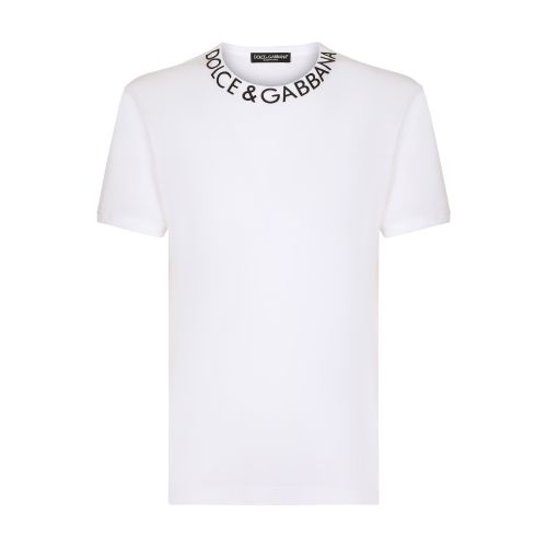 Dolce & Gabbana Round-neck T-shirt with Dolce & Gabbana print