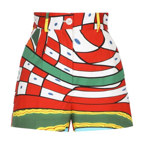 Dolce & Gabbana Drill Shorts with Carretto Print