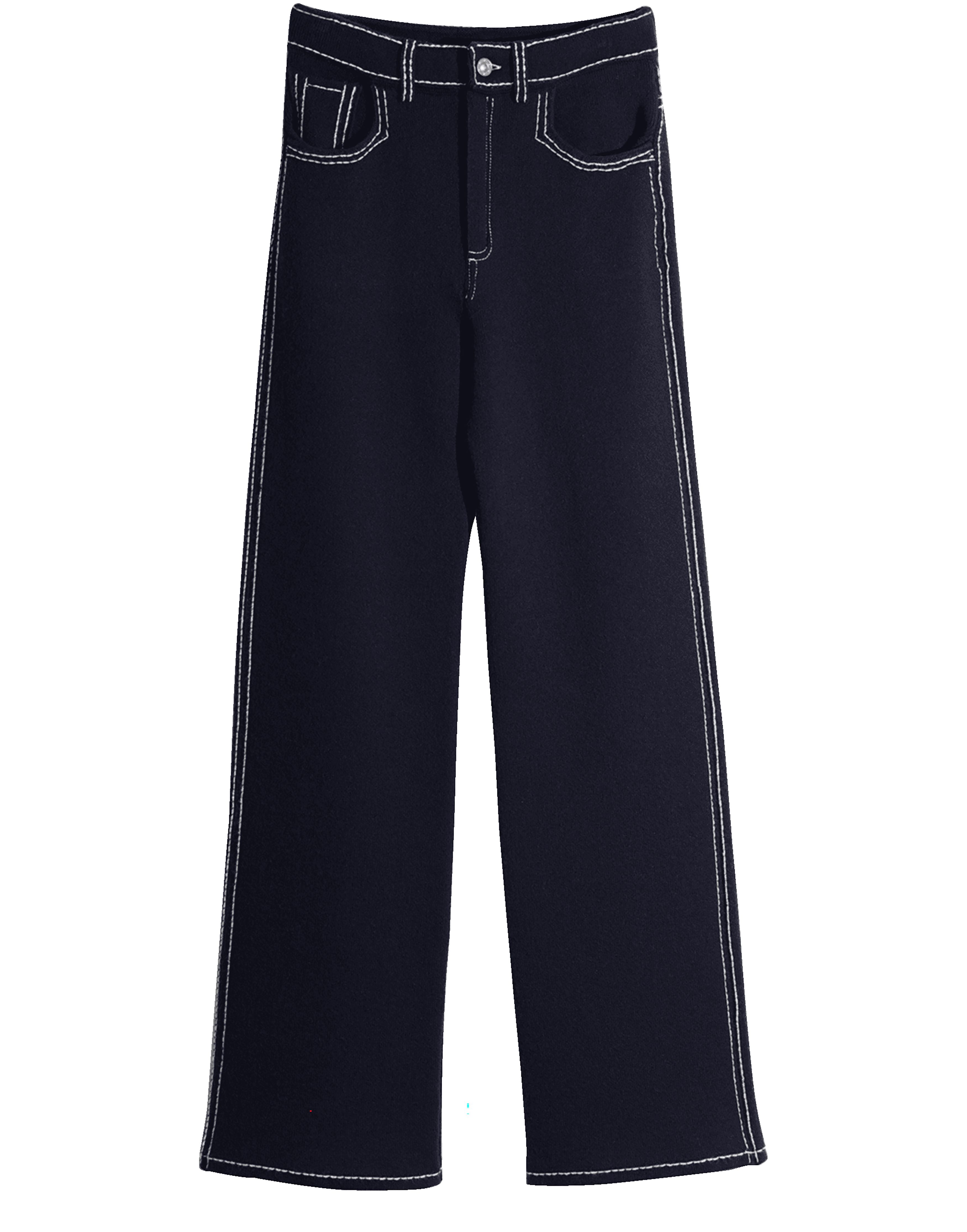 Barrie Denim cashmere and cotton trousers