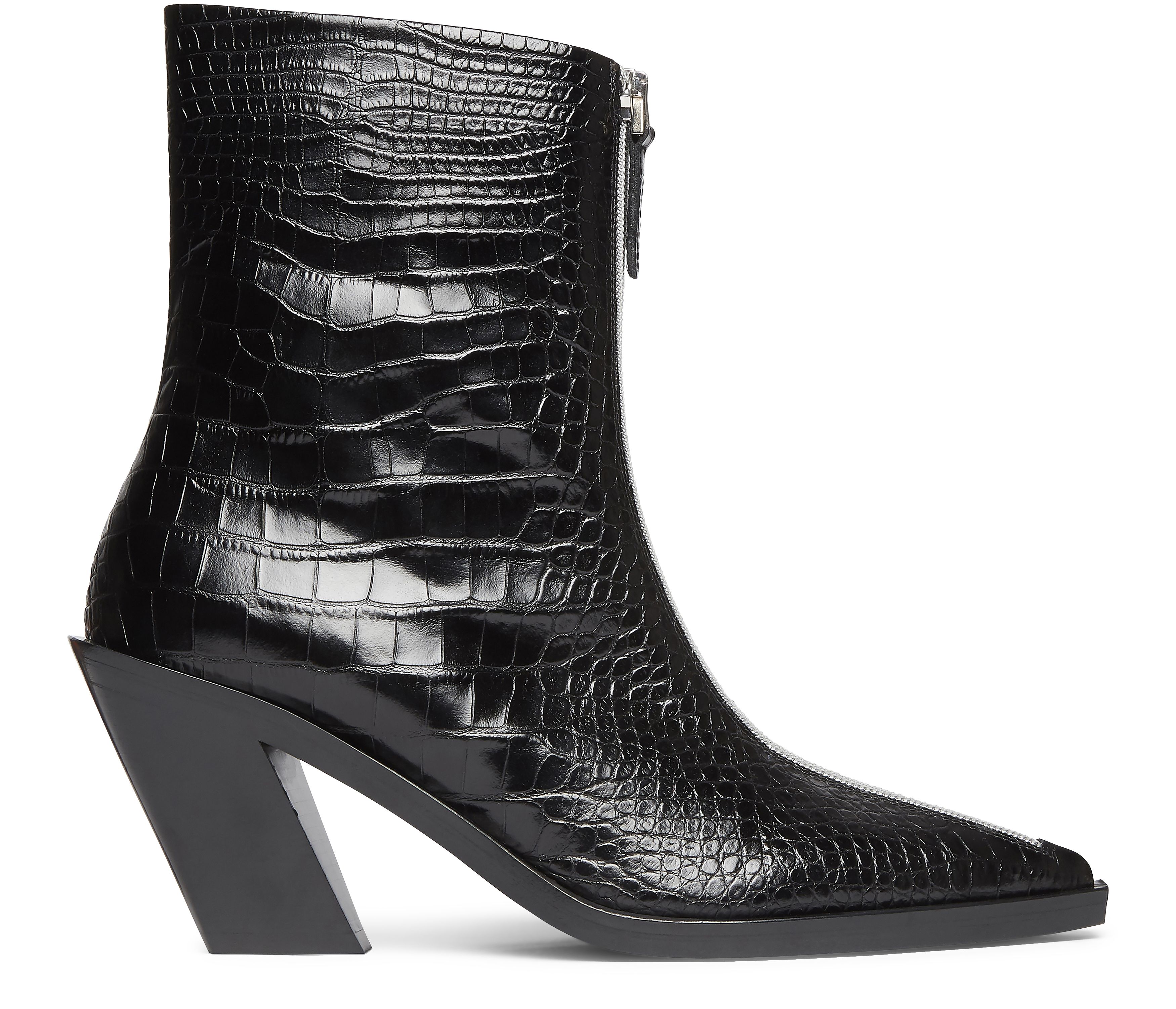 Elleme Eclair Zipper Boots Croco