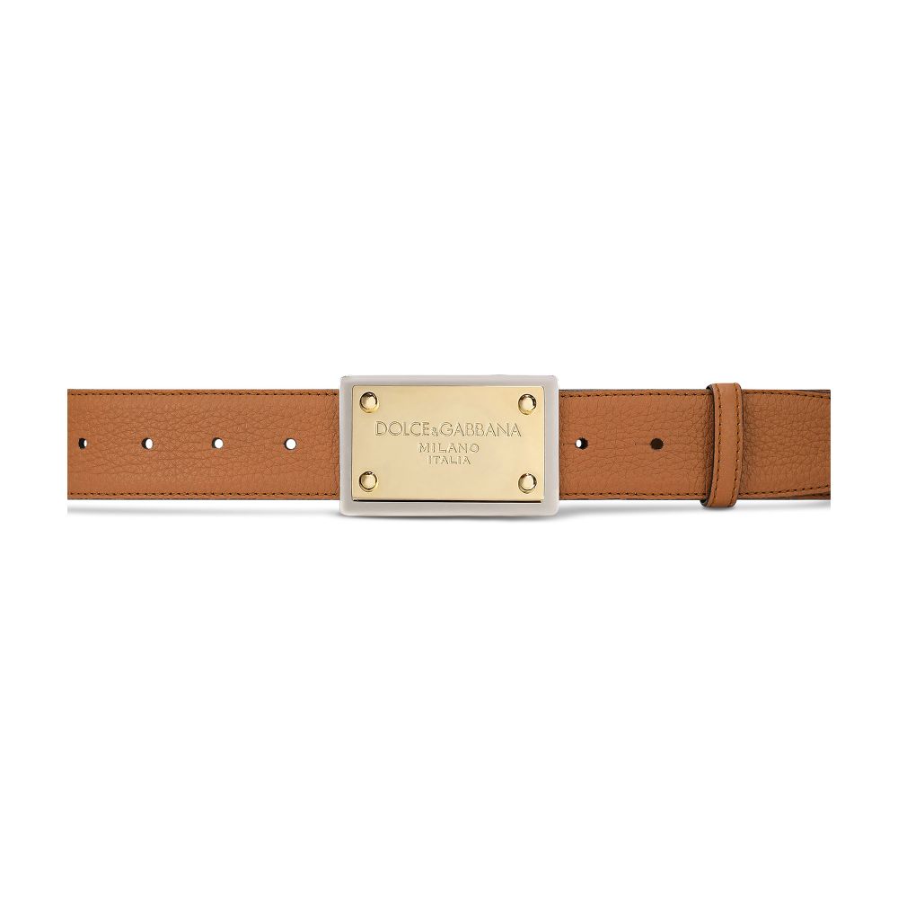 Dolce & Gabbana Grainy calfskin belt