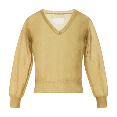 Maison Margiela V-neck extra-fine knit top