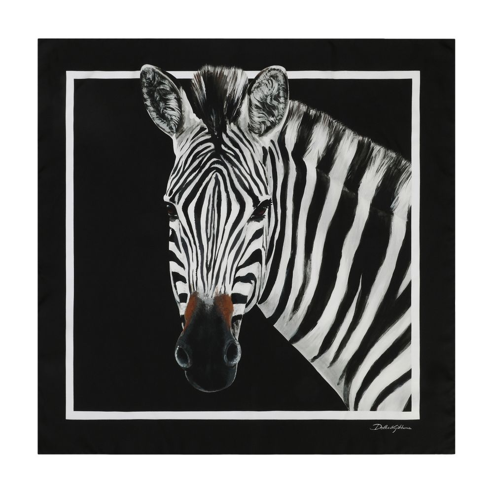 Dolce & Gabbana Zebra-print twill scarf (70 x 70)