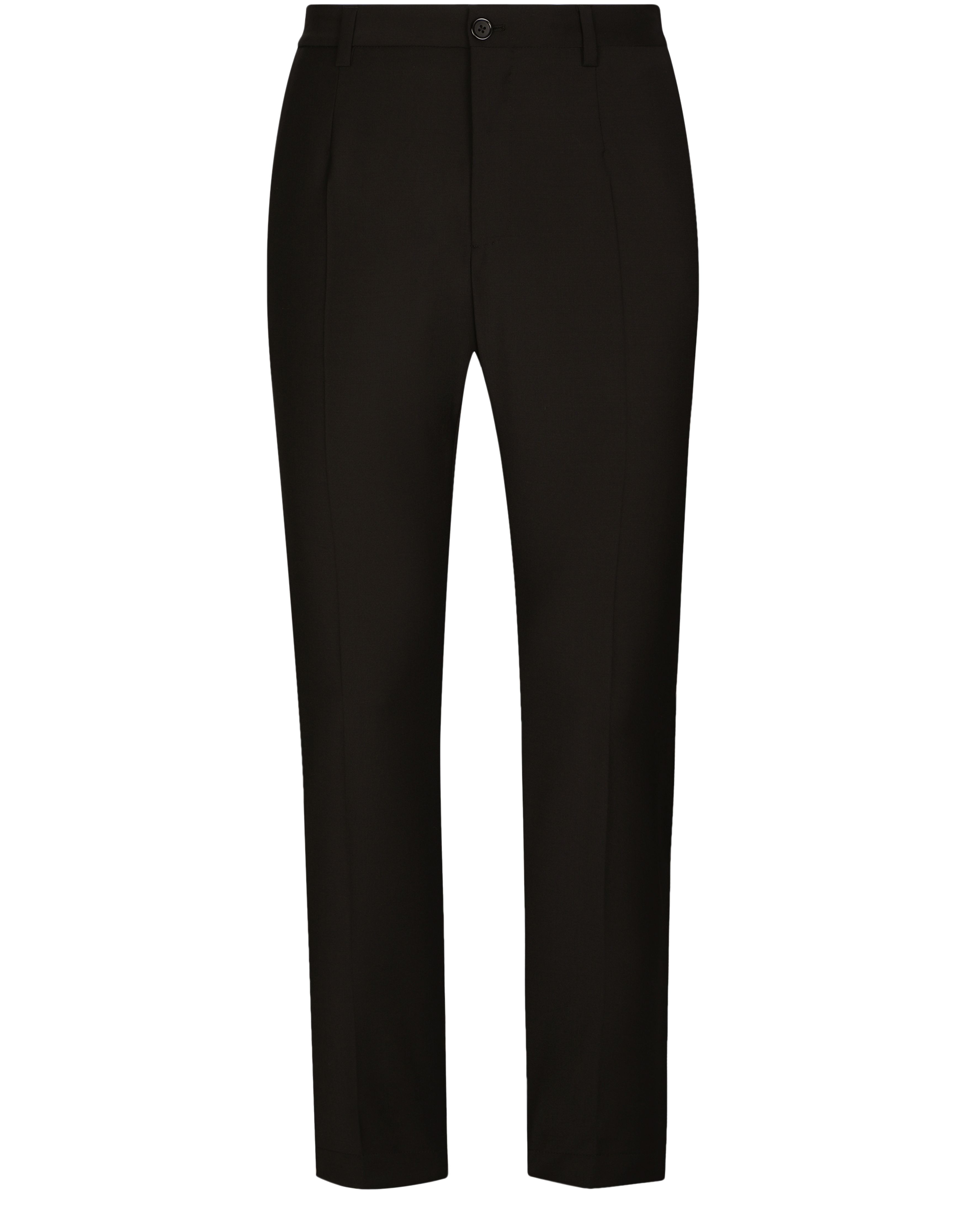 Dolce & Gabbana Stretch cotton pants with DG embroidery